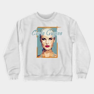 Carla Gugino watercolor portrait graphic design Crewneck Sweatshirt